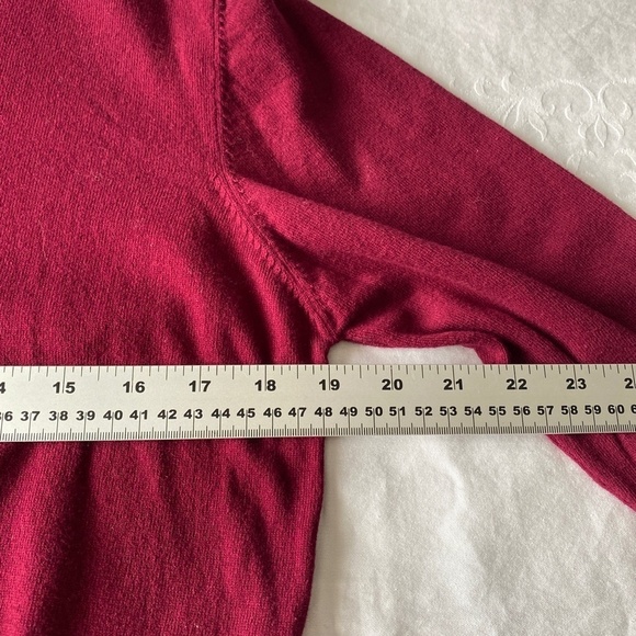 Suzy Shier Burgundy‎ Long Sleeve Crew Neck Tunic Sweater Top Size Large Women's - Picture 9 of 12
